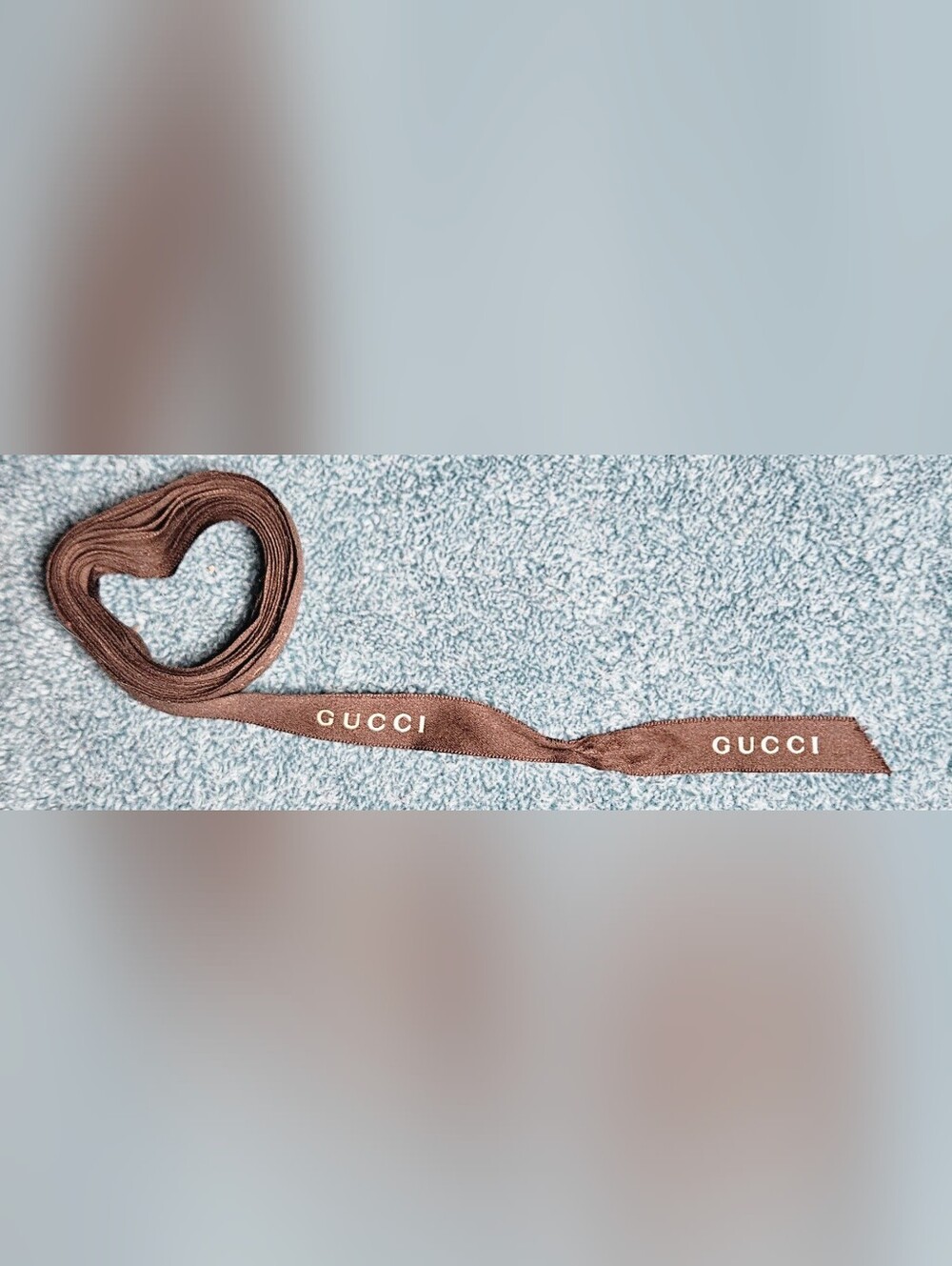 NEW Authentic Gucci Brown Replacement Packaging Ribbon 106” Long Gift Box Wrap